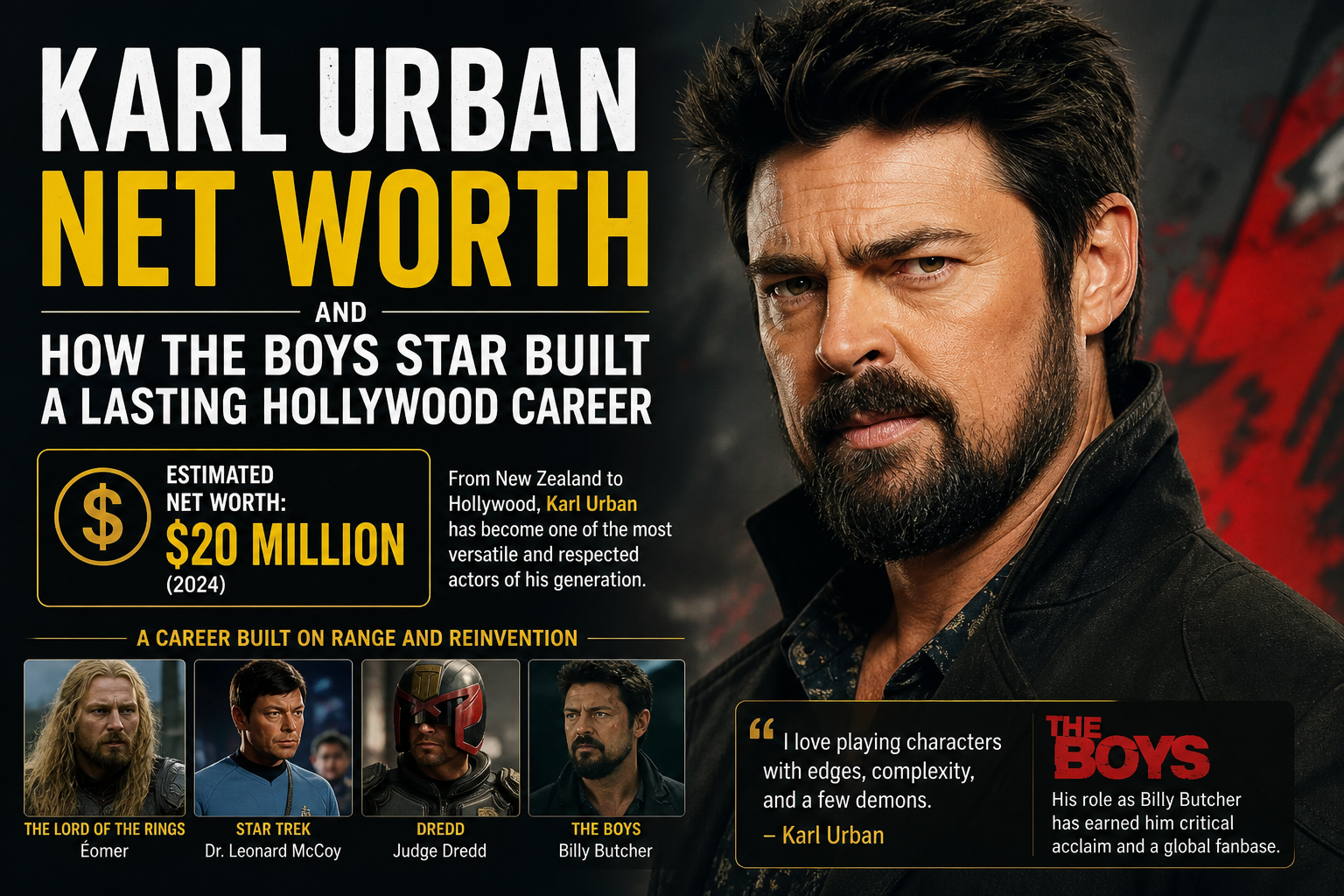 Karl Urban Net Worth