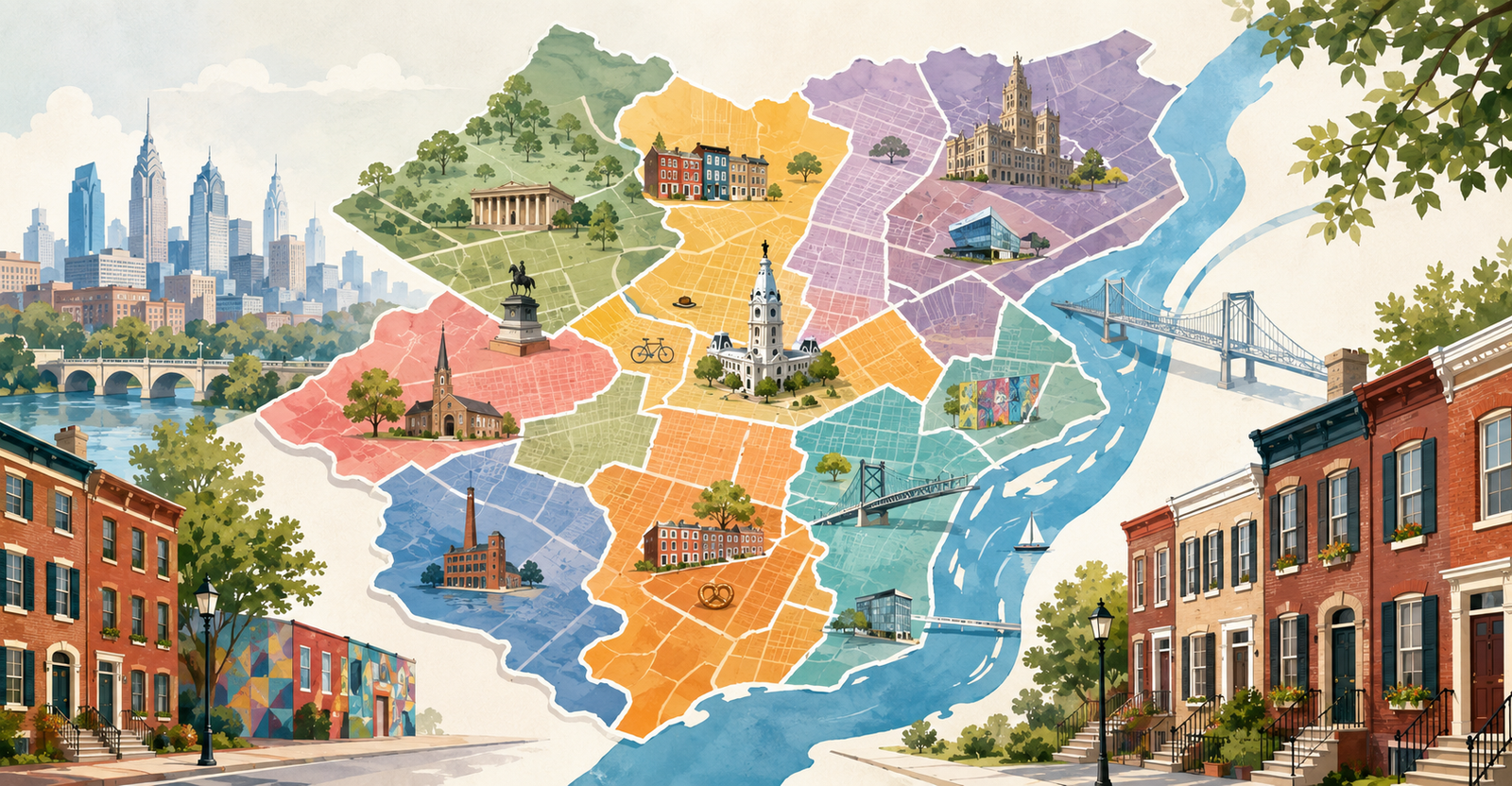 City of Philadelphia Neighborhood Map